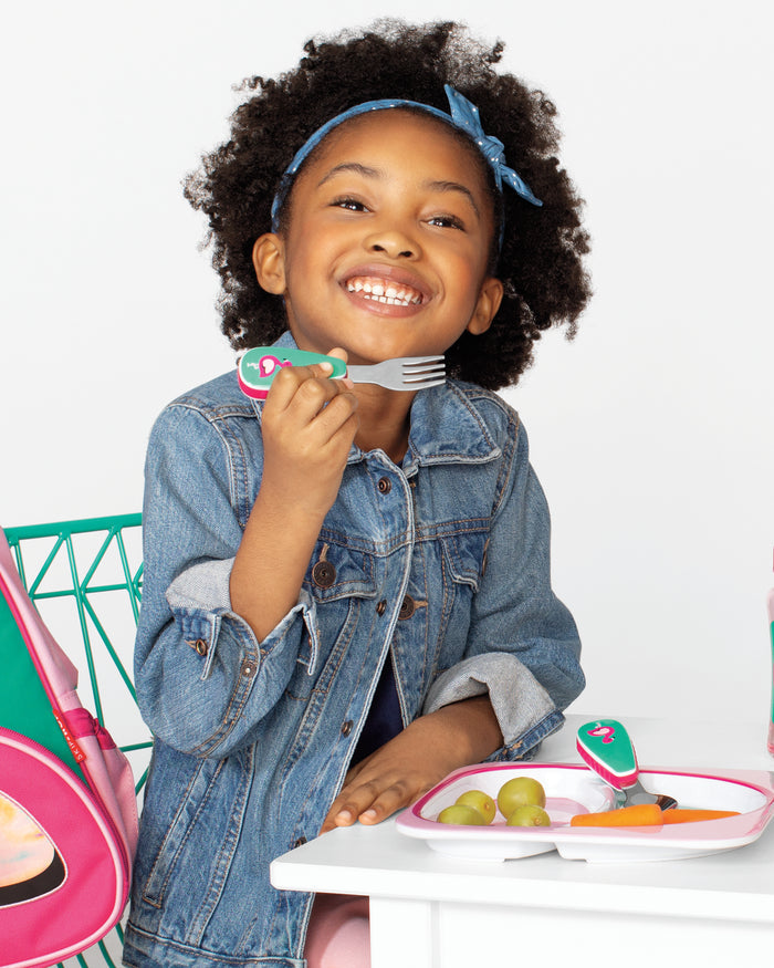 Skip Hop Zoo Utensils Fork & Spoon - Flamingo