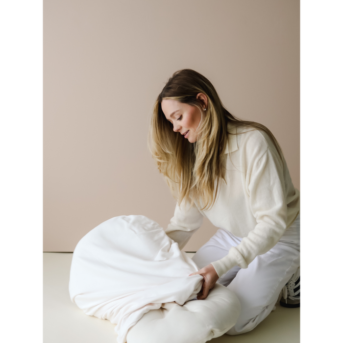 Snuggle Me Natural Infant Lounger with Natural Cover