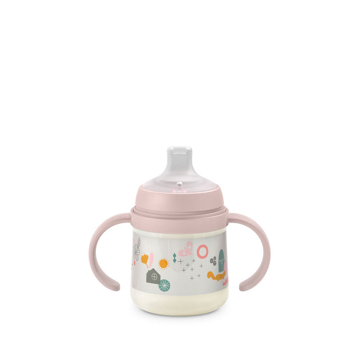 Suavinex A Walk In The Park 150ml Non Spill Spout Bottle With Handles 6+months - Pink