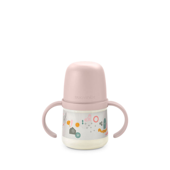 Suavinex A Walk In The Park 150ml Non Spill Spout Bottle With Handles 6+months - Pink