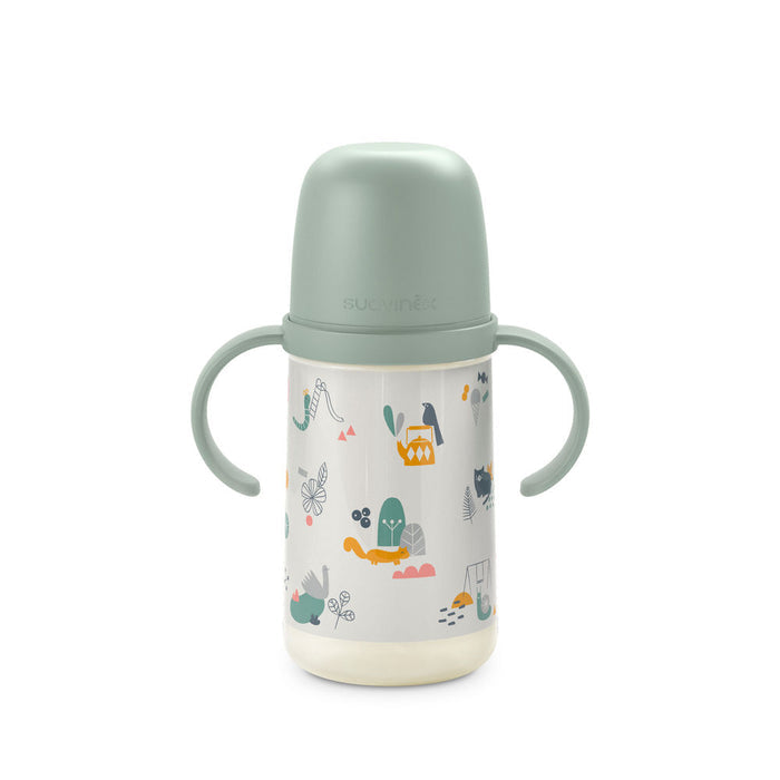 Suavinex A Walk In The Park 270ml Non Spill Spout Bottle With Handles - Green