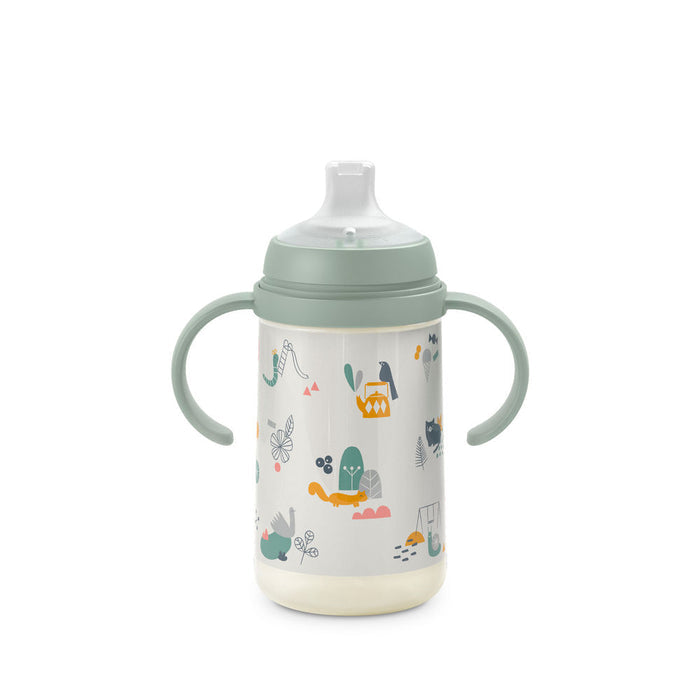 Suavinex A Walk In The Park 270ml Non Spill Spout Bottle With Handles - Green