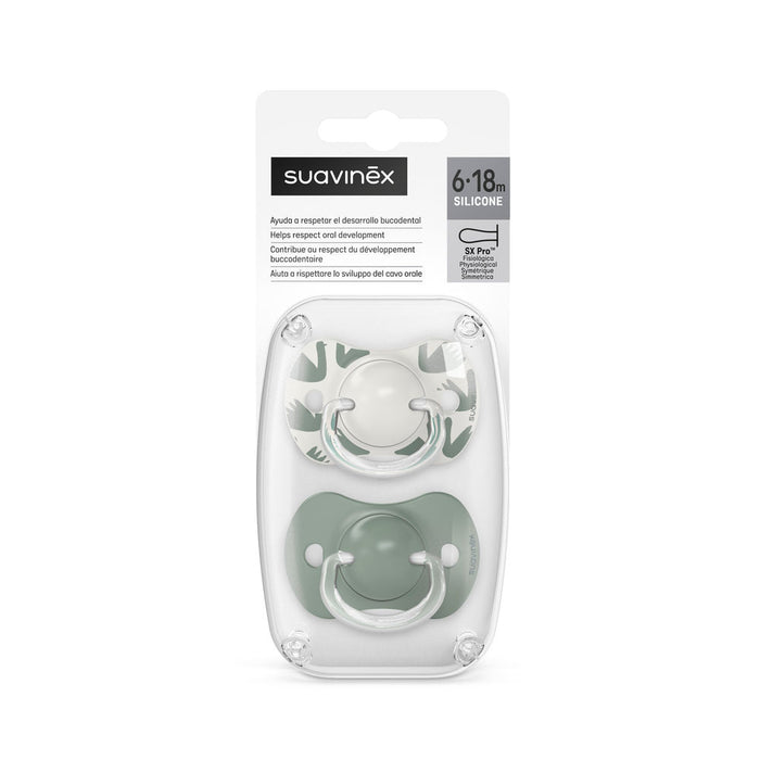 Suavinex A Walk In The Park SX Pro Soother 6-18months 2 Pack - Green