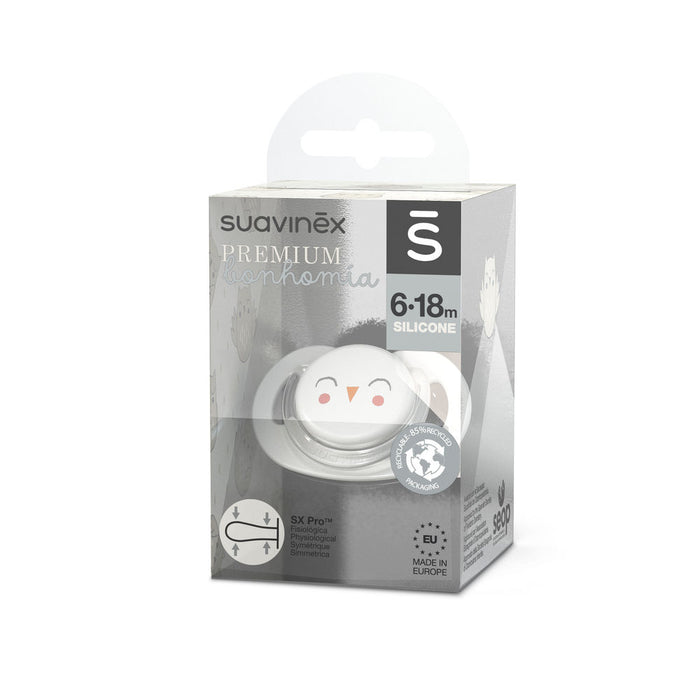 Suavinex Bonhomia Owl SX Pro Soother 6-18 Months - Beige