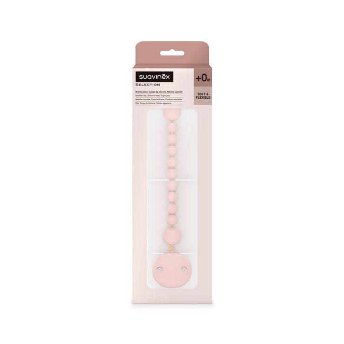 Suavinex Colour Essence Silicone Bobble Soother Clip - Nude