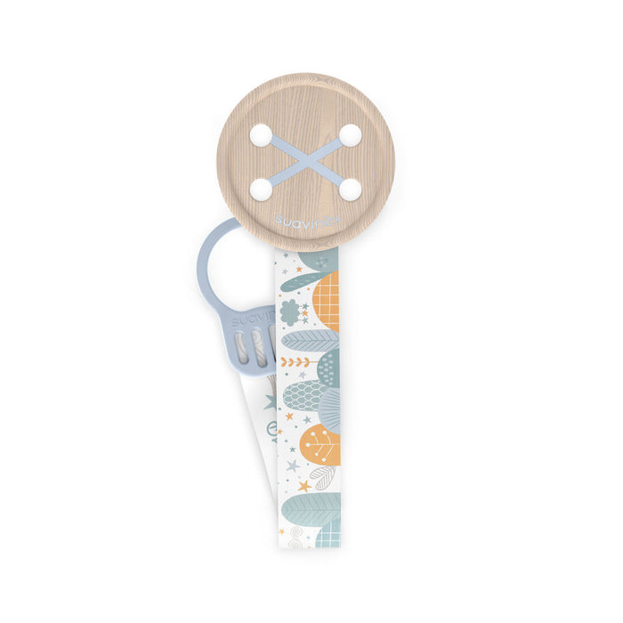 Suavinex Dreams Button Soother Clip With Ribbon - Blue