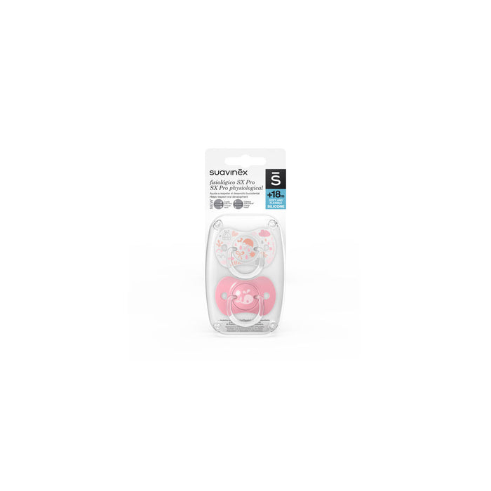 Suavinex Memories SX Pro Soother 18+months 2 Pack - Pink