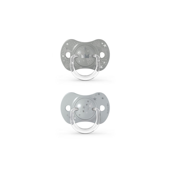 Suavinex Spread Joy SX Pro Silicone Soother 18+months 2 Pack - Silver
