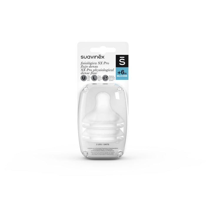 Suavinex SX Pro Physiological Silicone Teats for Baby Bottle - Large Flow