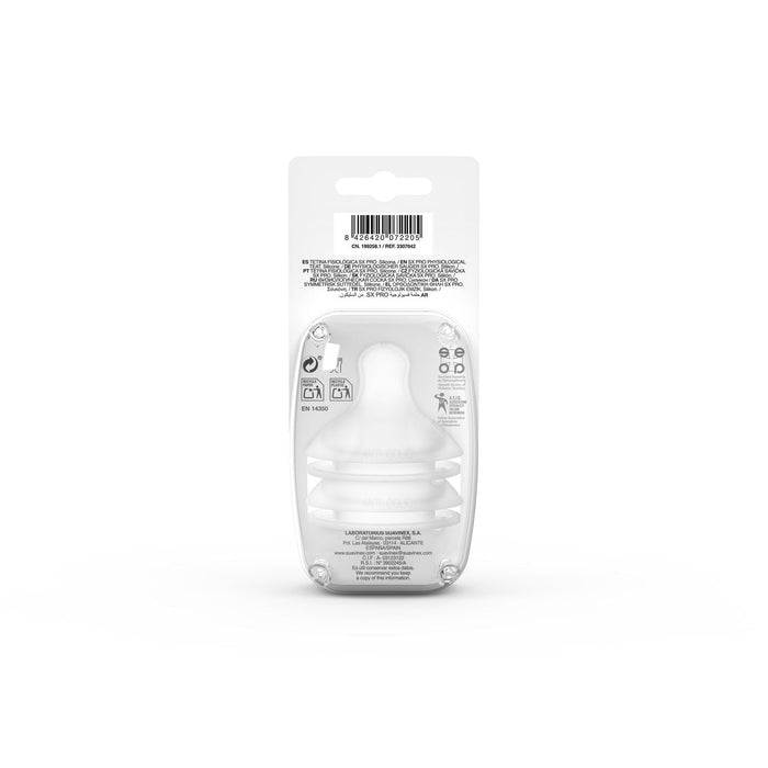 Suavinex SX Pro Physiological Silicone Teats for Baby Bottle - Slow Flow