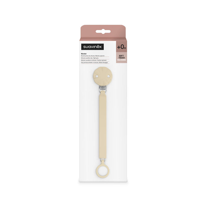 Suavinex Wonder Silicone Soother Clip - Whitecap Grey