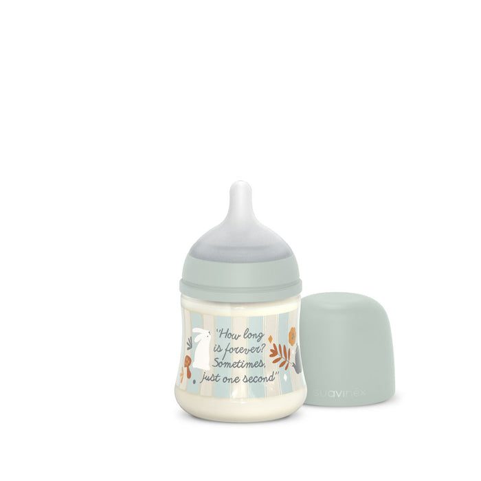 Suavinex Wonderland Baby Bottle SX Pro 150ml Slow Flow 0+ Months - Strips Blue Turquoise