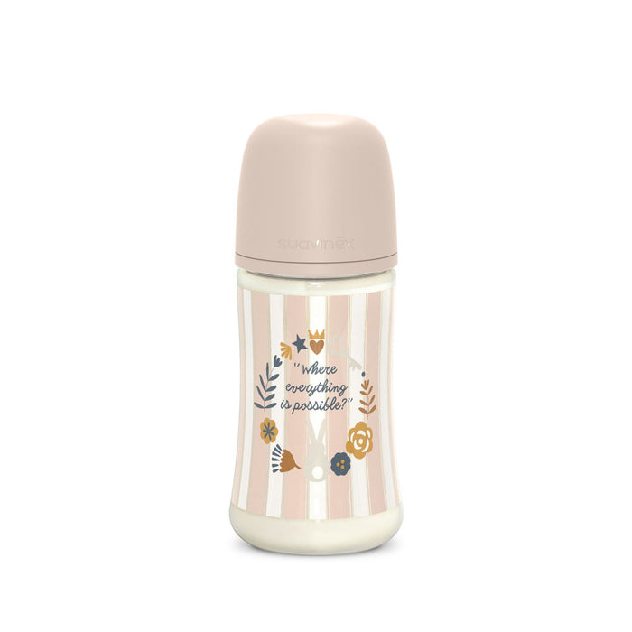 Suavinex Wonderland Baby Bottle SX Pro 270ml Medium Flow 3+ Months - Strips Pink