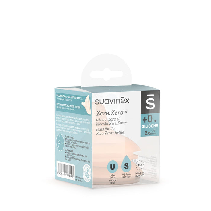 Suavinex Zero Zero Silicone Teat x 2 - Slow Flow 0M