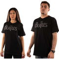 The Beatles Unisex T-Shirt: Drop T Crystals (Black) (Embellished)