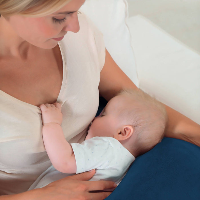 Theraline Plushy Moon Cuddle & Nursing Pillow - Dark Blue