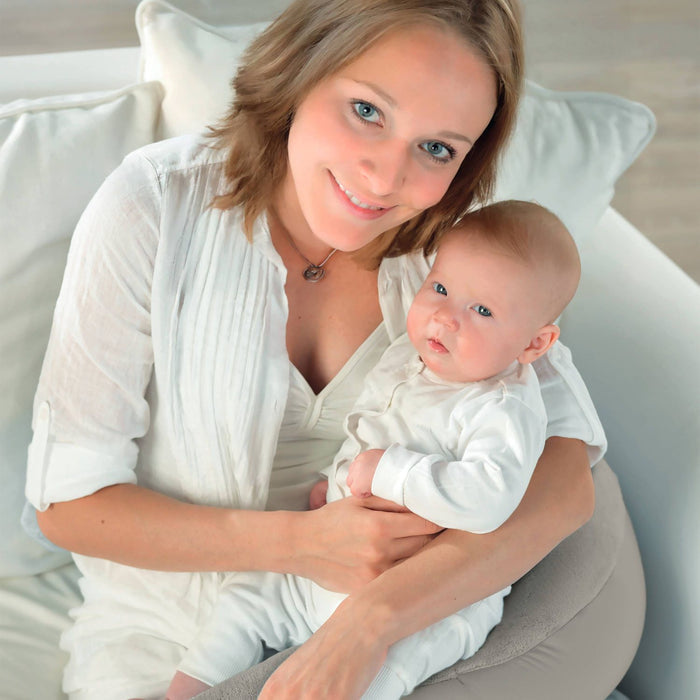 Theraline Plushy Moon Cuddle & Nursing Pillow - Taupe