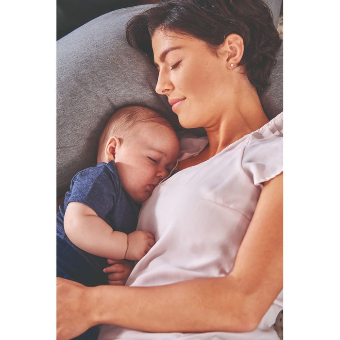Theraline The Original Maternity and Nursing Pillow - Melange Mid Grey Bamboo