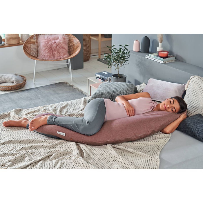 Theraline The Original Maternity and Nursing Pillow - Melange Rosewood Bamboo