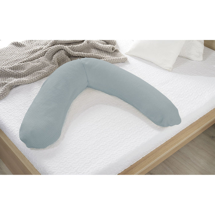 Theraline The Original Maternity and Nursing Pillow Cover - Misty Blue Fine Knit