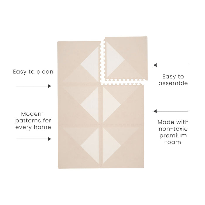 Toddlekind Prettier Puzzle Playmat - Kyte - Mocha
